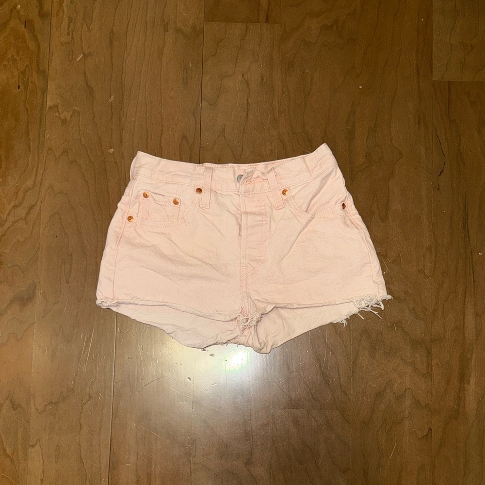 Levi's Fresh Pink Cherry Red 501 Jean Shorts